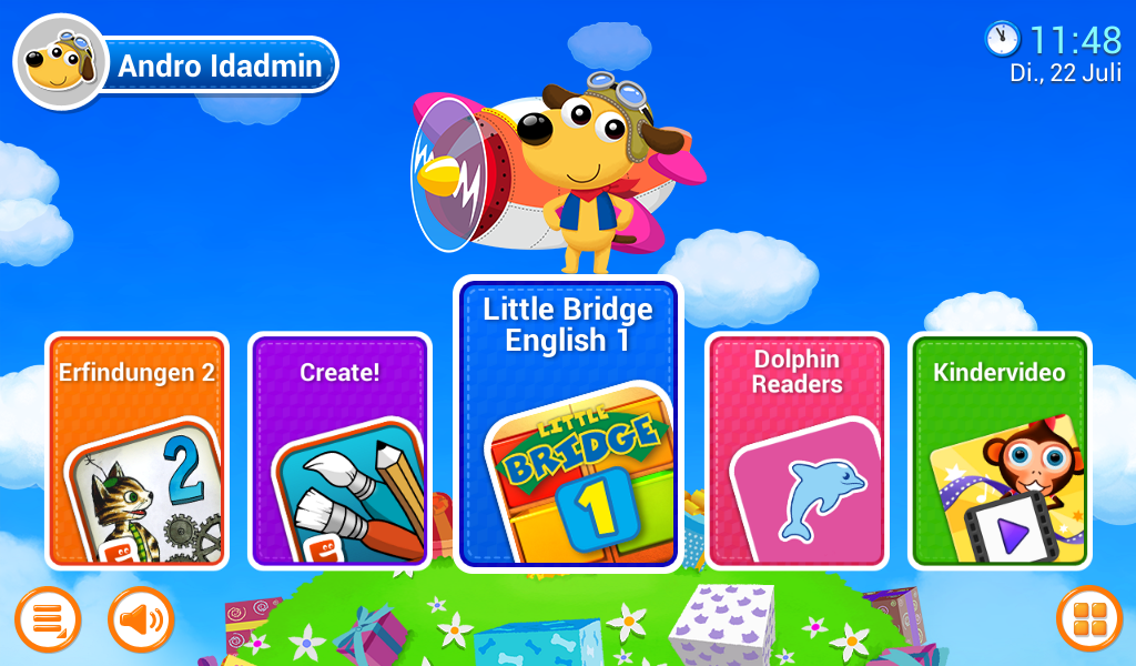 Der Screenshot zeigt eine Auswahl an Kinderapps. 